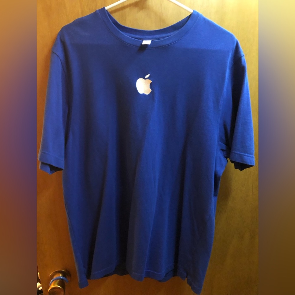 Apple Embroidered Logo Blue Large
